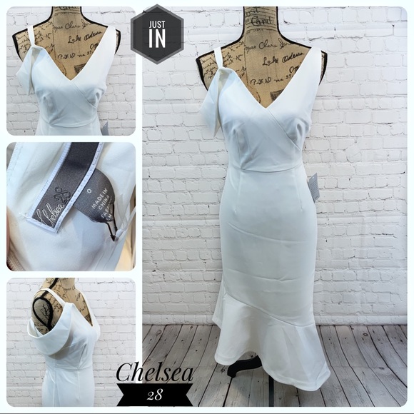 🆕Chelsea28 White Asymmetrical Cocktail Dress SZ 0 - Picture 2 of 8